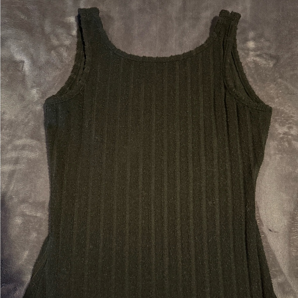 SHEIN Black Ribbed Dress